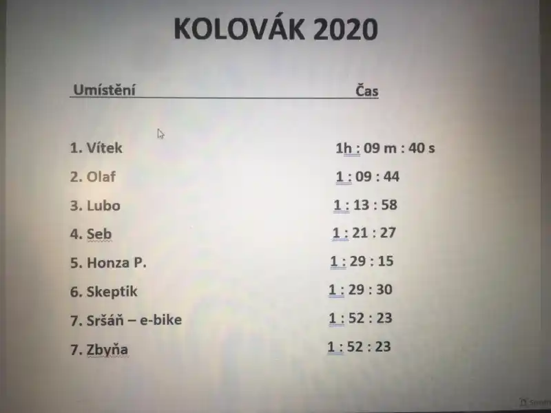 Pivní triatlon kolovák 2020
